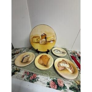 Williams Sonoma Cheese Plate Set 5pc Made In Italy Appetizer Plates